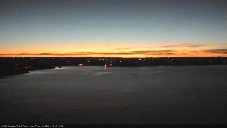 Lake Travis webcam, November 23, 2017 5:40 PM CT