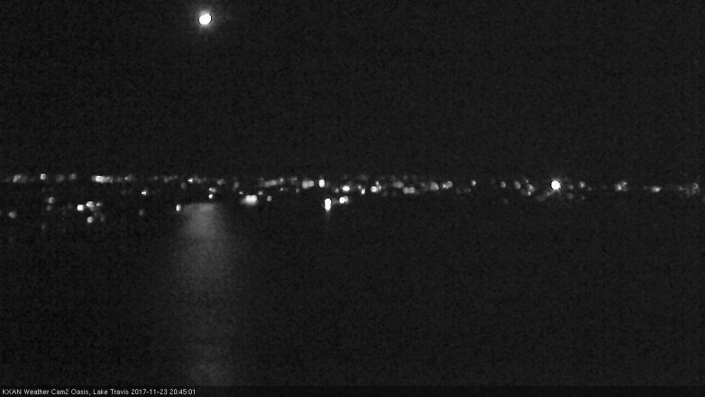 Lake Travis webcam, November 23, 2017 8:00 PM CT