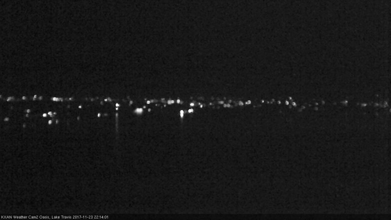 Lake Travis webcam, November 23, 2017 9:25 PM CT