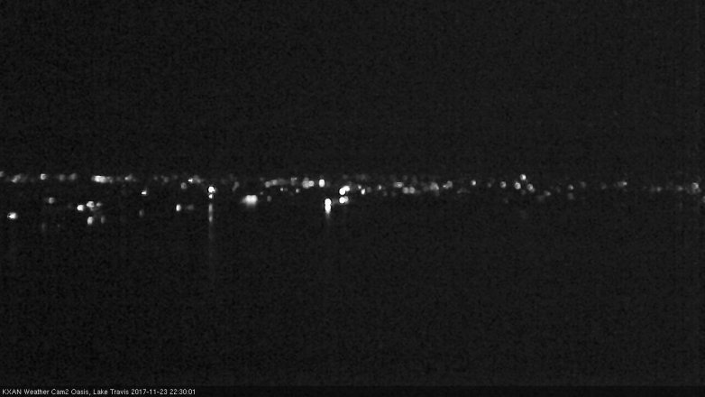 Lake Travis webcam, November 23, 2017 9:45 PM CT