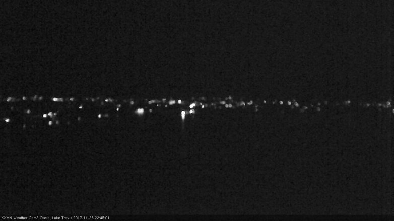 Lake Travis webcam, November 23, 2017 9:55 PM CT