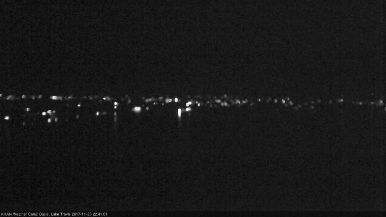 Lake Travis webcam, November 23, 2017 10:00 PM CT