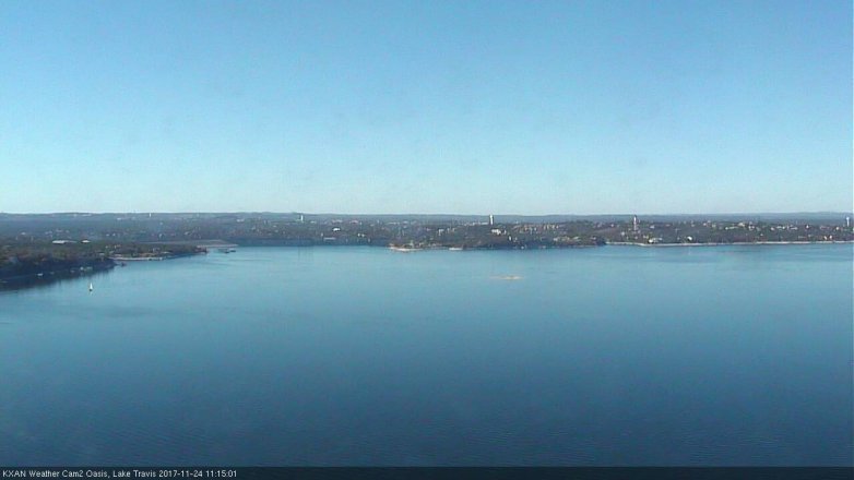 Lake Travis webcam, November 24, 2017 10:20 AM CT