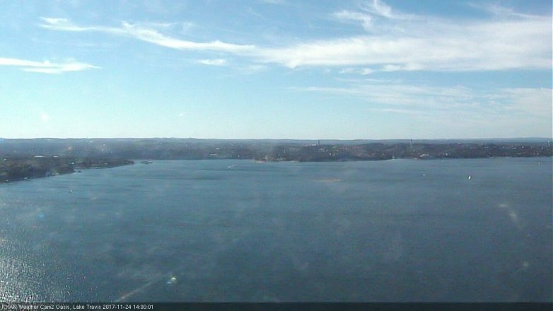 Lake Travis webcam, November 24, 2017 1:15 PM CT