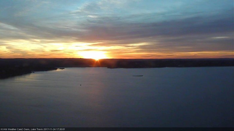 Lake Travis webcam, November 24, 2017 4:40 PM CT