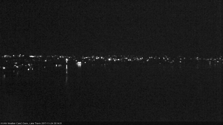 Lake Travis webcam, November 24, 2017 7:40 PM CT