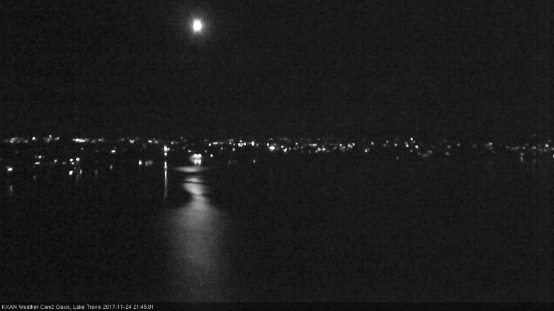 Lake Travis webcam, November 24, 2017 8:50 PM CT