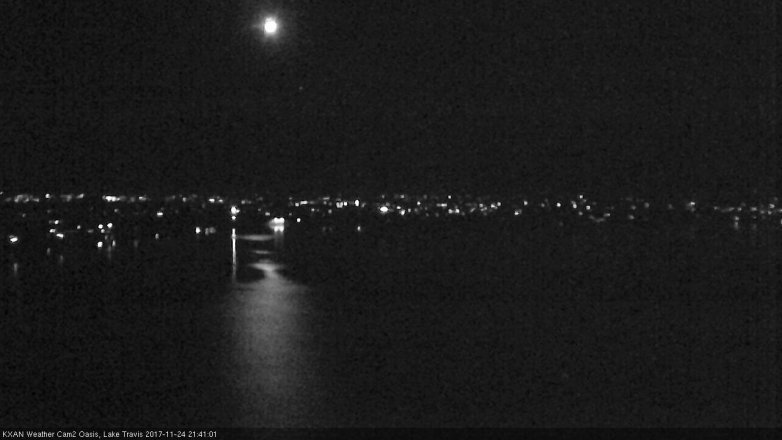 Lake Travis webcam, November 24, 2017 9:05 PM CT