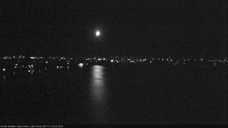 Lake Travis webcam, November 24, 2017 9:45 PM CT
