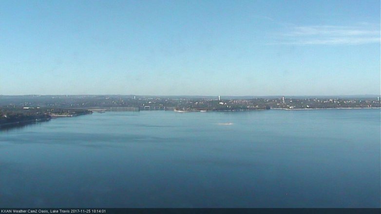 Lake Travis webcam, November 25, 2017 9:45 AM CT