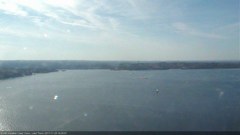 Lake Travis webcam, November 25, 2017 1:50 PM CT