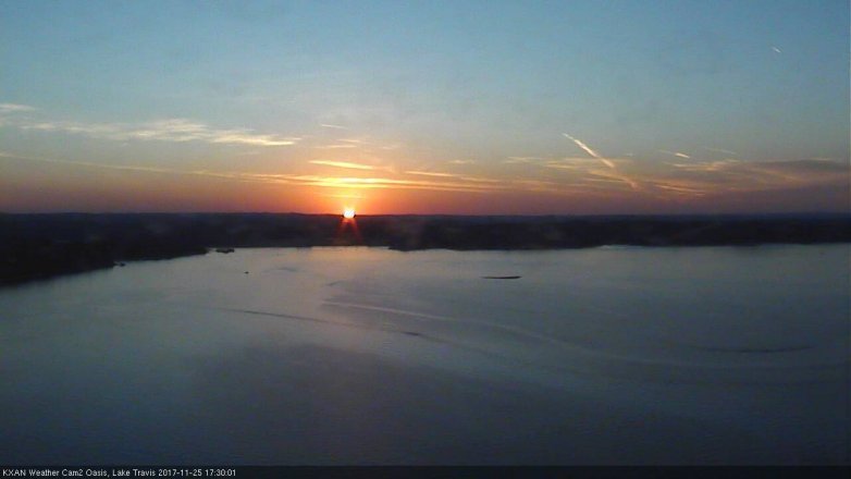 Lake Travis webcam, November 25, 2017 4:50 PM CT