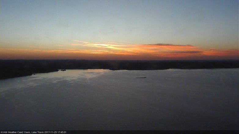 Lake Travis webcam, November 25, 2017 4:55 PM CT
