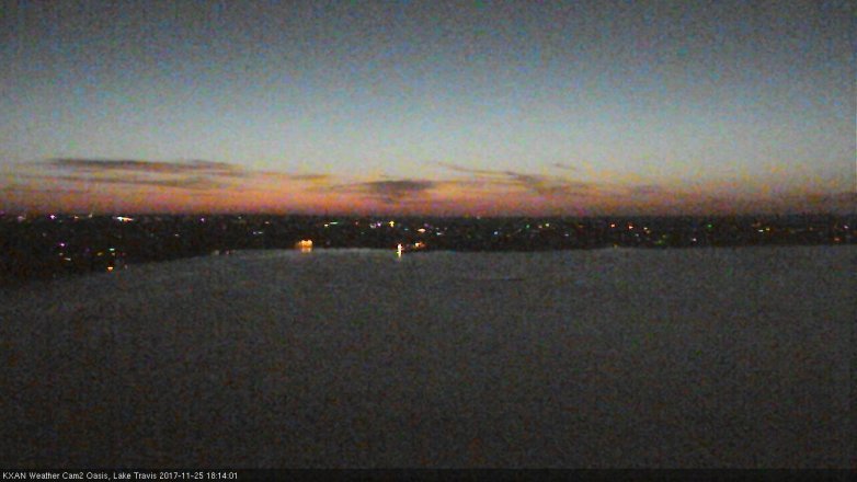 Lake Travis webcam, November 25, 2017 5:30 PM CT