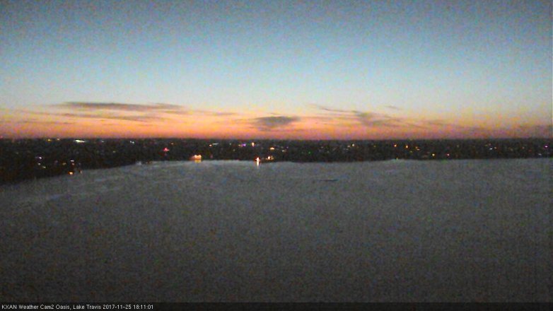 Lake Travis webcam, November 25, 2017 5:35 PM CT