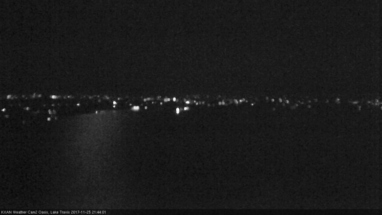 Lake Travis webcam, November 25, 2017 9:00 PM CT