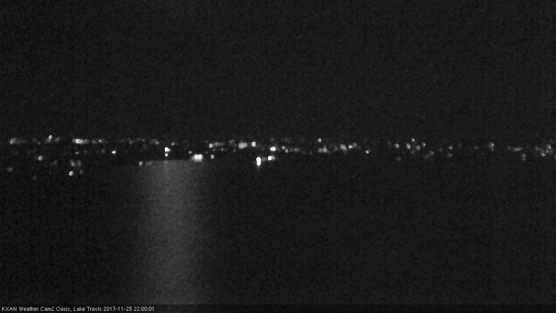 Lake Travis webcam, November 25, 2017 9:10 PM CT