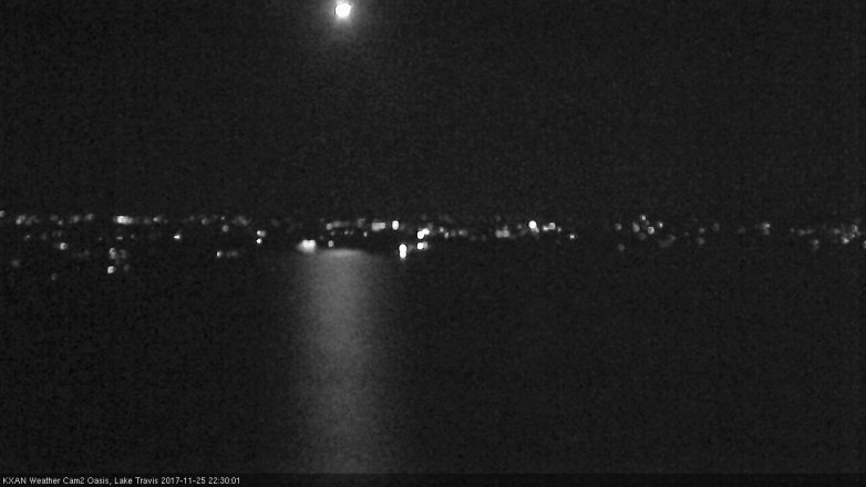 Lake Travis webcam, November 25, 2017 9:35 PM CT