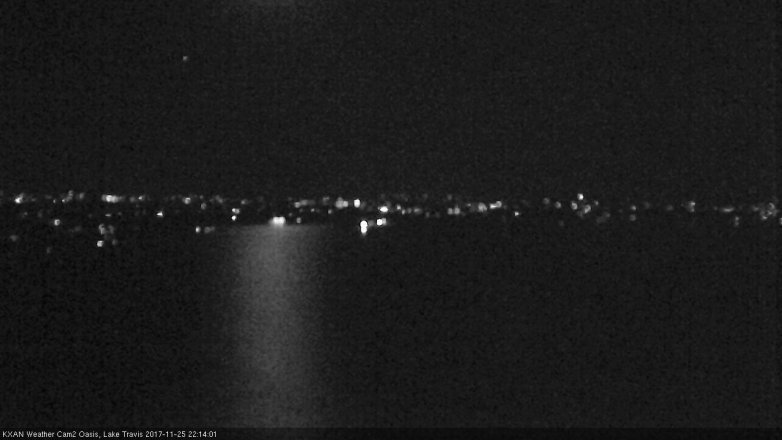 Lake Travis webcam, November 25, 2017 9:40 PM CT