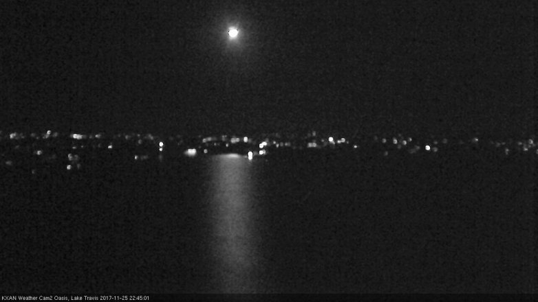Lake Travis webcam, November 25, 2017 10:00 PM CT