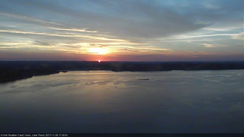 Lake Travis webcam, November 26, 2017 4:45 PM CT