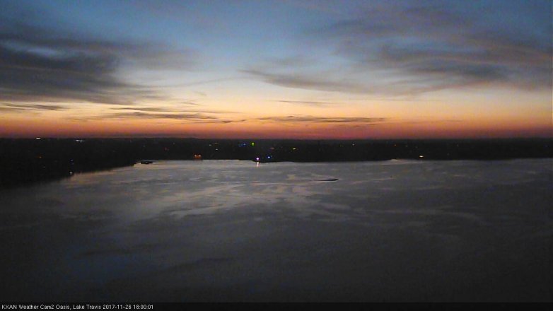 Lake Travis webcam, November 26, 2017 5:20 PM CT