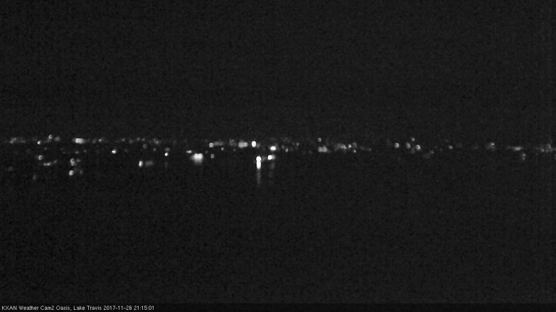 Lake Travis webcam, November 26, 2017 8:45 PM CT