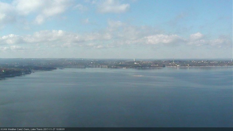 Lake Travis webcam, November 27, 2017 9:30 AM CT