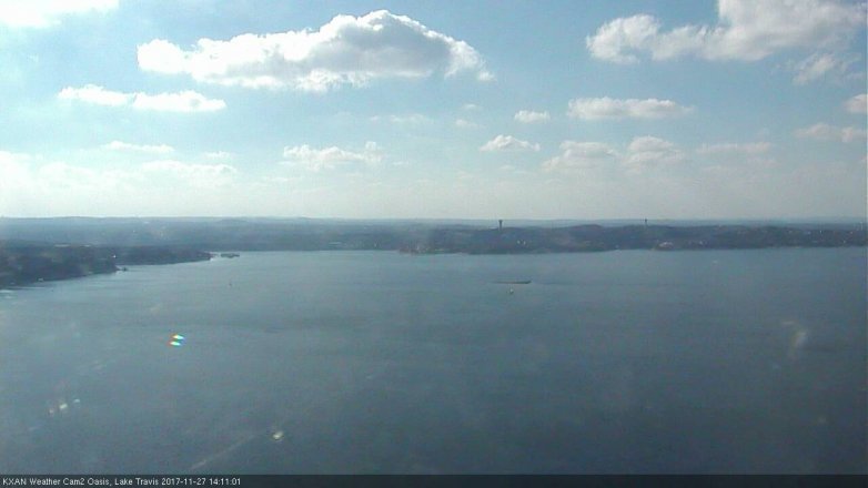 Lake Travis webcam, November 27, 2017 1:40 PM CT
