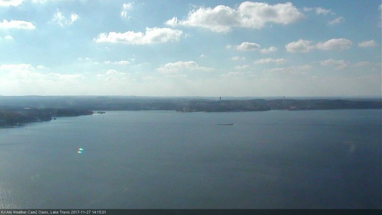 Lake Travis webcam, November 27, 2017 1:45 PM CT
