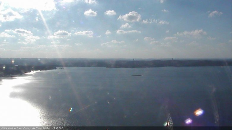 Lake Travis webcam, November 27, 2017 3:00 PM CT