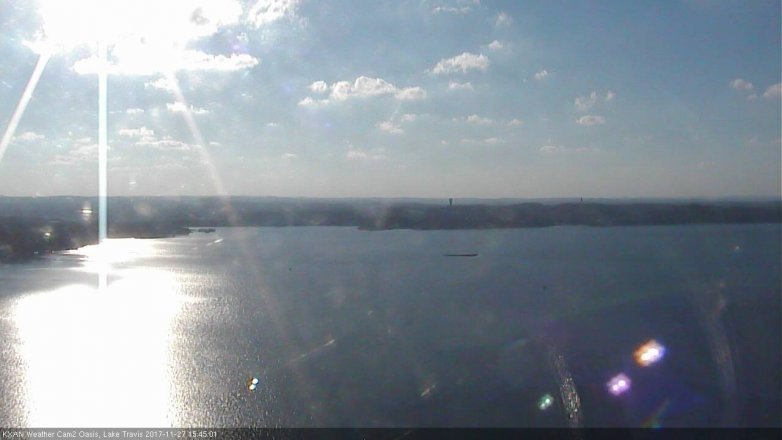 Lake Travis webcam, November 27, 2017 3:15 PM CT