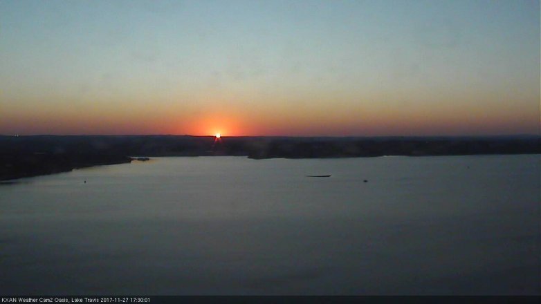 Lake Travis webcam, November 27, 2017 4:50 PM CT