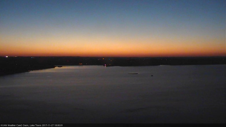Lake Travis webcam, November 27, 2017 5:10 PM CT