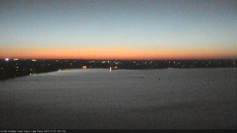Lake Travis webcam, November 27, 2017 5:40 PM CT