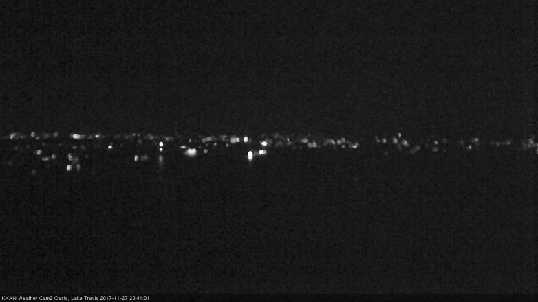 Lake Travis webcam, November 27, 2017 8:00 PM CT