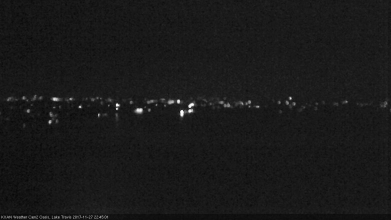 Lake Travis webcam, November 27, 2017 10:05 PM CT
