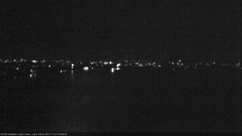 Lake Travis webcam, November 27, 2017 10:25 PM CT