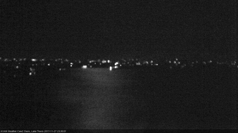 Lake Travis webcam, November 27, 2017 10:55 PM CT