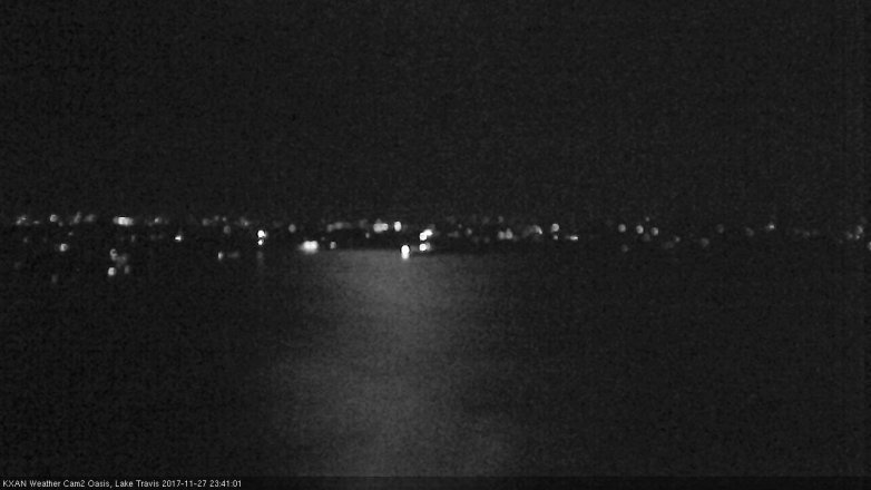 Lake Travis webcam, November 27, 2017 11:00 PM CT