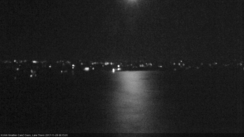 Lake Travis webcam, November 27, 2017 11:30 PM CT