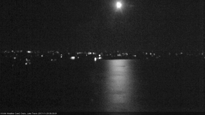 Lake Travis webcam, November 27, 2017 11:45 PM CT