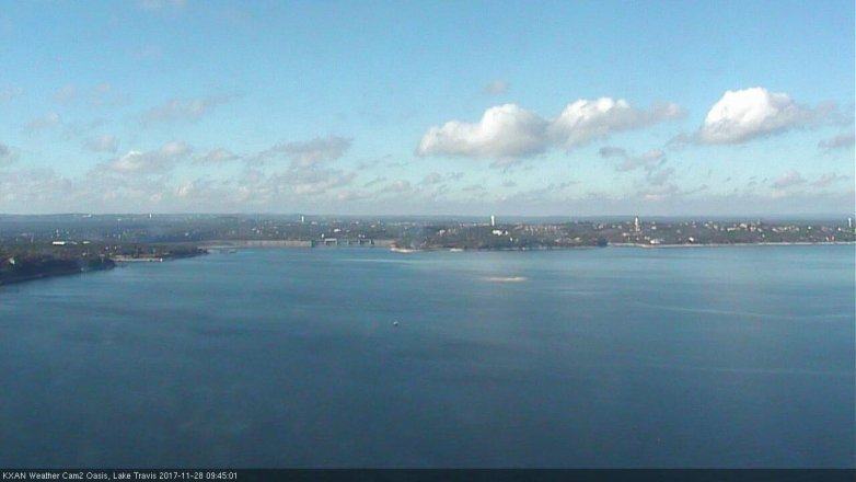 Lake Travis webcam, November 28, 2017 9:05 AM CT