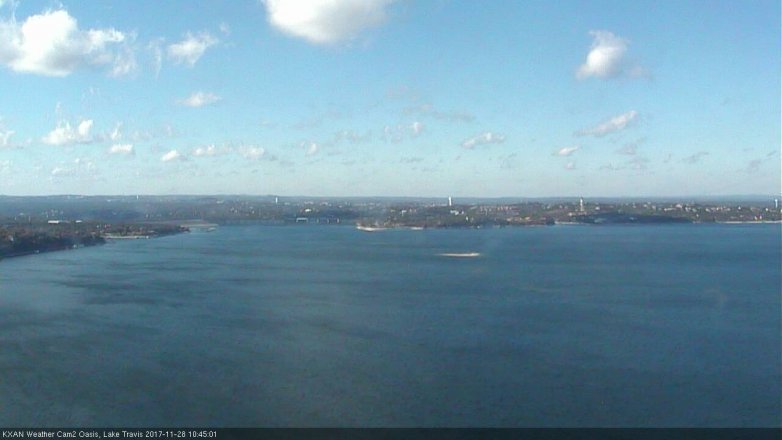 Lake Travis webcam, November 28, 2017 10:00 AM CT