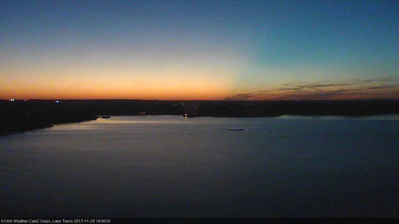 Lake Travis webcam, November 28, 2017 5:10 PM CT