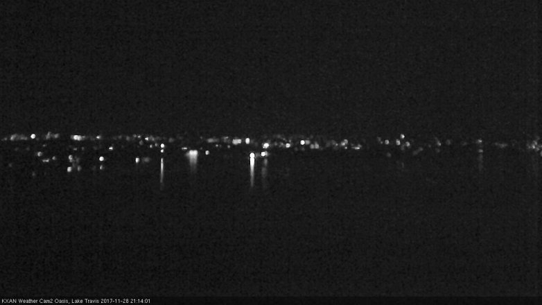 Lake Travis webcam, November 28, 2017 8:30 PM CT