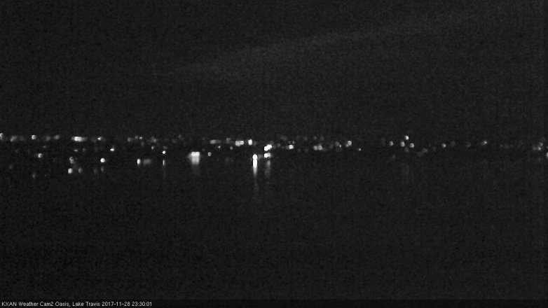 Lake Travis webcam, November 28, 2017 11:00 PM CT