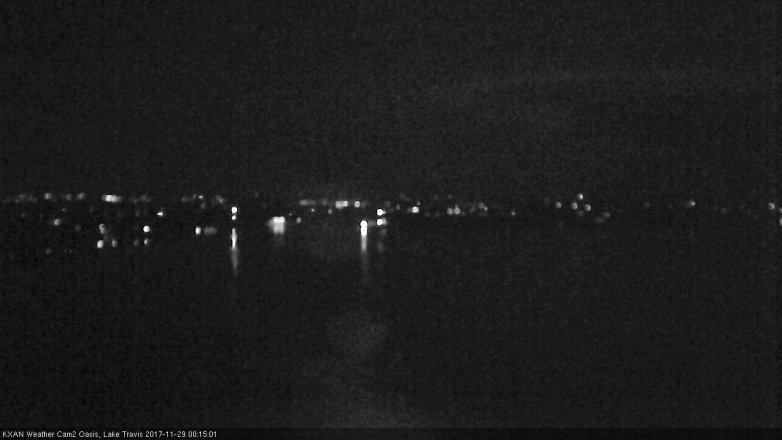 Lake Travis webcam, November 28, 2017 11:25 PM CT