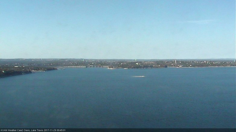 Lake Travis webcam, November 29, 2017 9:05 AM CT