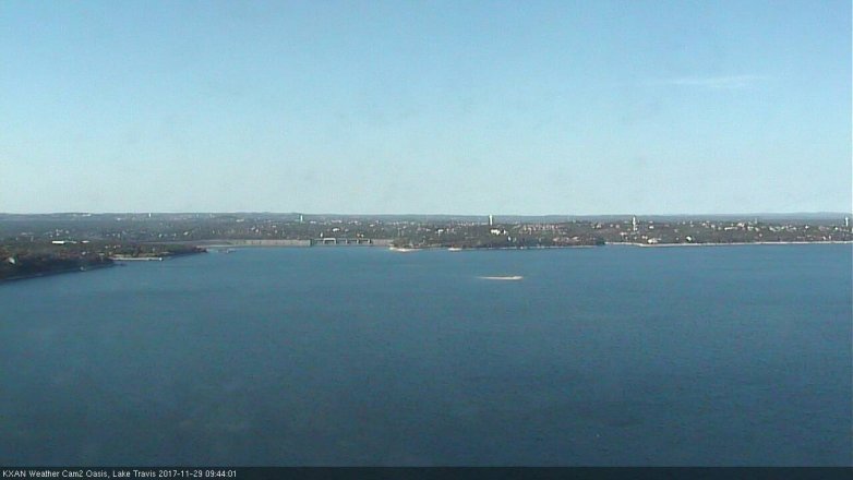 Lake Travis webcam, November 29, 2017 9:15 AM CT